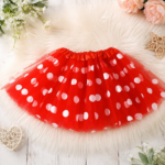 Girls red and white polka dot tutu